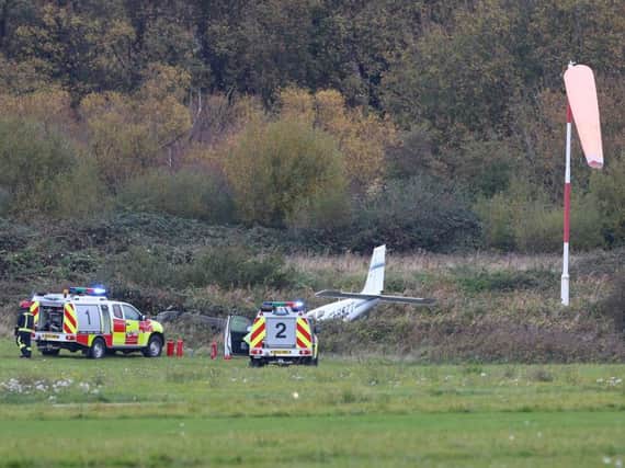 A plane has crashed at Shoreham Airport.
