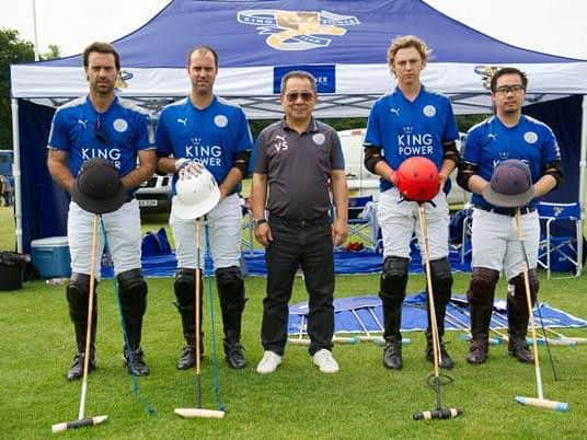 King Power chairman Vichai Srivaddhanaprabha with members of his 2017 King Power Polo team / Picture by Mark Beaumont