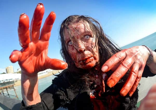 Zombie event on Hastings pier. SUS-181027-144953001