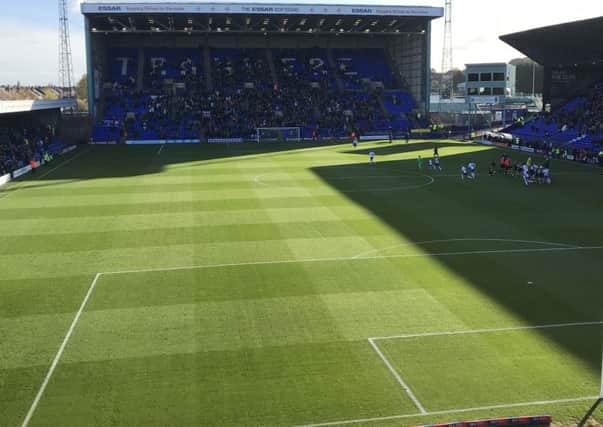 View from the away end of a very impressive Prenton Park Stadium. Picture by Steve Herbert SUS-181029-110417002