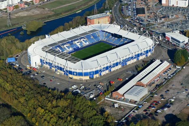 Aerial view of the King Power Stadium in Leicester after the helicopter crash on Saturday night (Photograph: Tristan Potter/SWNS.com)