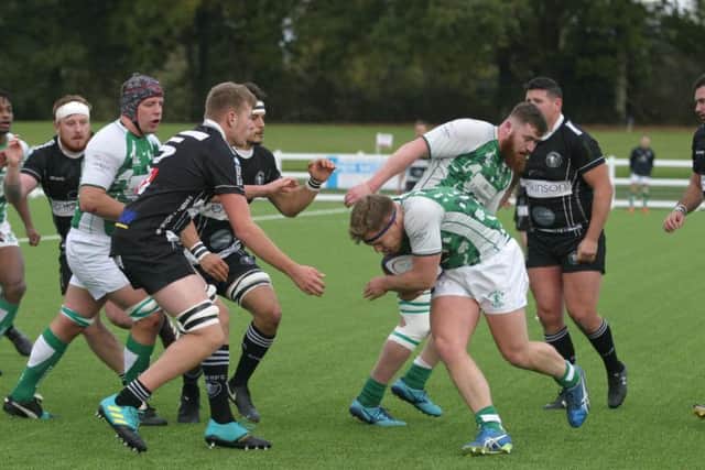 Ted Powell in action for Horsham RUFC at home to Deal & Betteshanger. Picture by Clive Turner