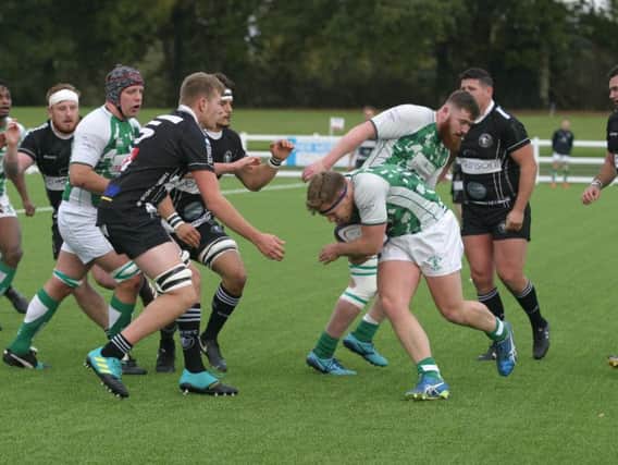 Ted Powell in action for Horsham RUFC at home to Deal & Betteshanger. Picture by Clive Turner