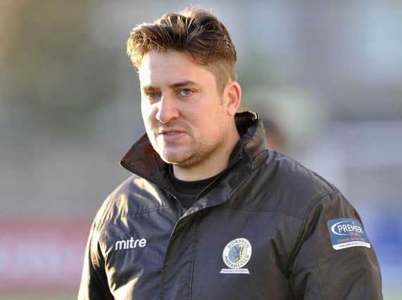 Horsham boss Dominic Di Paola is expecting ' a tough one' ahead of tonight's trip to Ramsgate in the Bostik League South East. Picture by Stephen Goodger.
