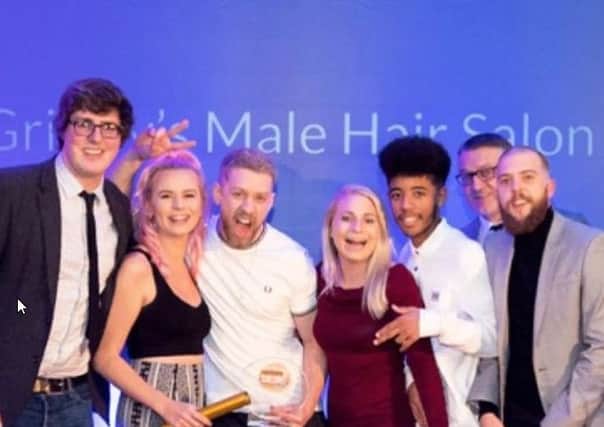 The Grizzly's Male Hair Salon team at the awards