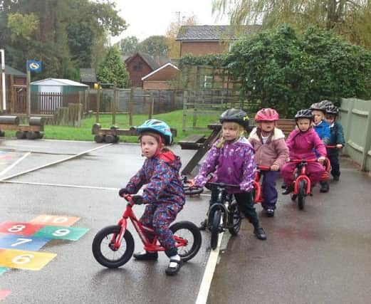 The pupils enjoyed their balance bike lessons