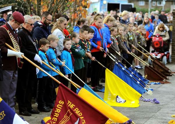 Burgess Hill Remembrance Day commemorations last year in Church Walk, Burgess Hill. Photo by Steve Robards
