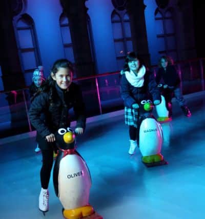 The smaller ice rink with penguins to help younger skaters build their confidence (

Photograph: Sam Stephenson)