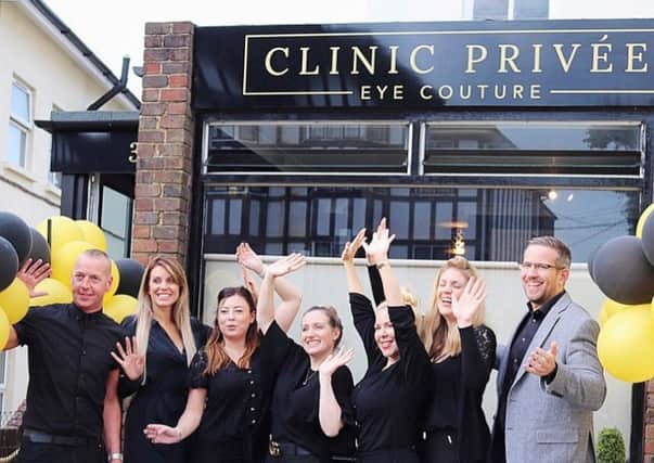 Samantha Trace (middle) with her team outside Clinic PrivÃ©e in Haywards Heath