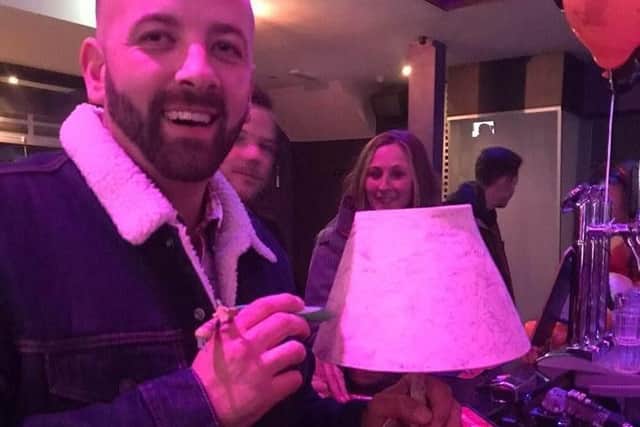 Lee takes the lamp out on the town in Worthing