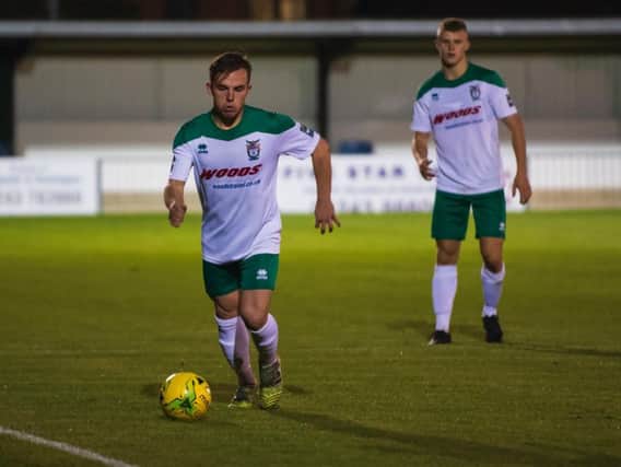 Calvin Davies was in the Bognor side to face Bracknell in the FA Trophy replay
