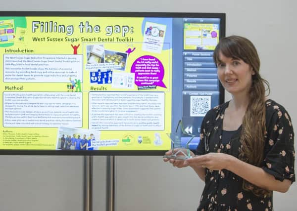 Ali Thompson, from West Sussex County Councils Public Health team which was crowned national award winner at the Public Health England (PHE) Conference in Warwick for the West Sussex Sugar Smart Dental Toolkit.