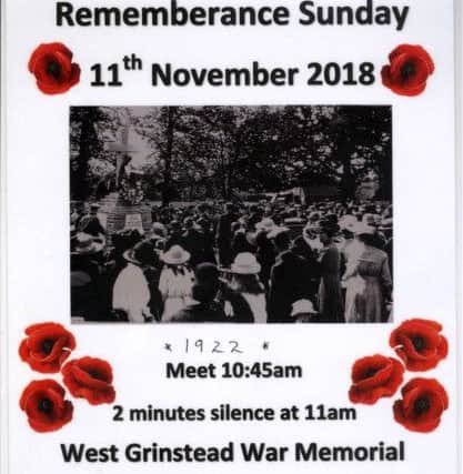 A Remembrance Day service will be held this year on November 11 SUS-181031-162514001