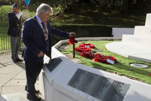 Opening of the Garden of Remembrance, Hastings war memorial. Photo by Roberts Photographic SUS-181029-073537001