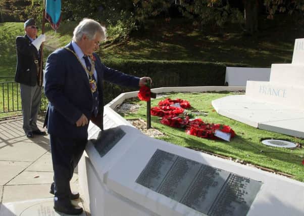 Opening of the Garden of Remembrance, Hastings war memorial. Photo by Roberts Photographic SUS-181029-073537001