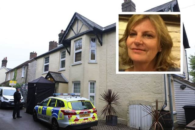 Fiona Fisher (inset) was found dead at her Crowborough home in April