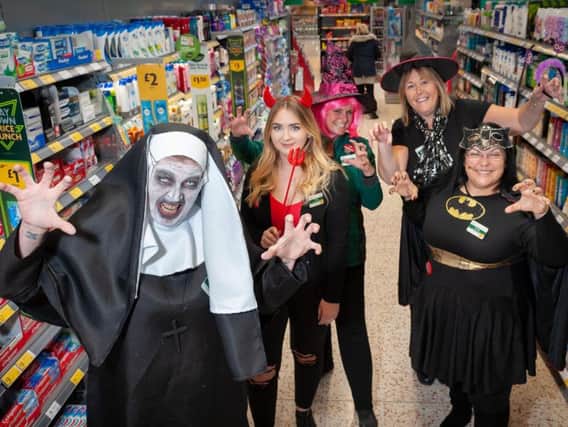 Traders, business owners and shop staff celebrate Halloween in Wick village, Littlehampton