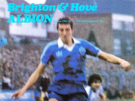 The front cover of the programme when Albion met Everton in 1982