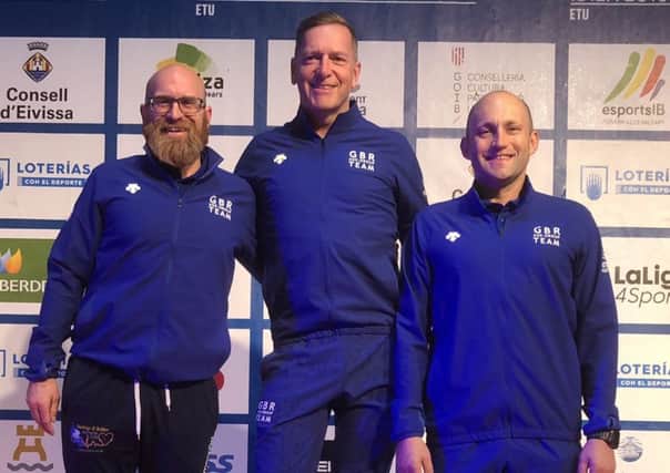 The Hastings & Rother Triathlon Club trio at the 2018 ETU European Aquabike Championships