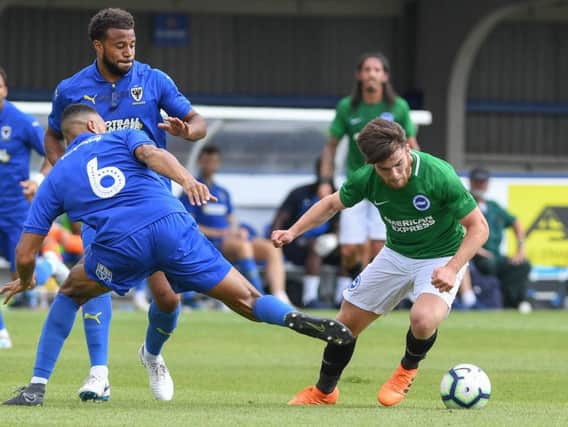 Aaron Connolly in pre-season action at AFC Wimbledon. Picture by PW Sporting Photography