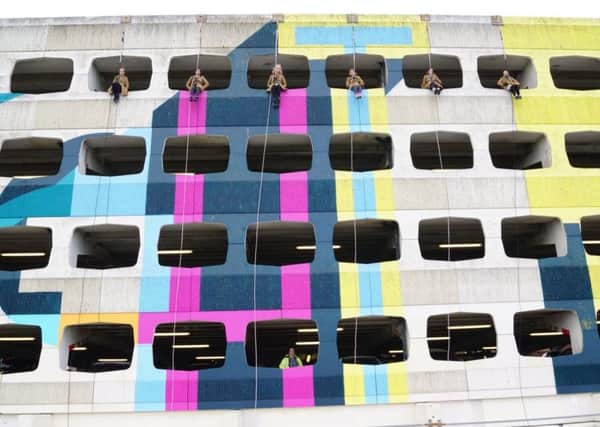 A vertical dance took place at the car park last year