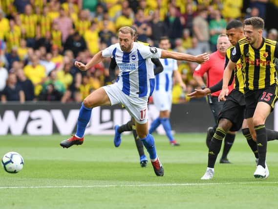 Glenn Murray in action at Watford. Picture by PW Sporting Photography