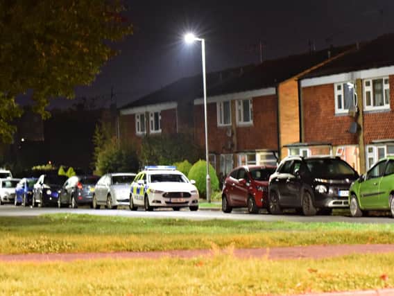 Police were out all night dealing with a serious assault in the Faversham Road, Hawkhurst Close area of Eastbourne. Picture: Dan Jessup