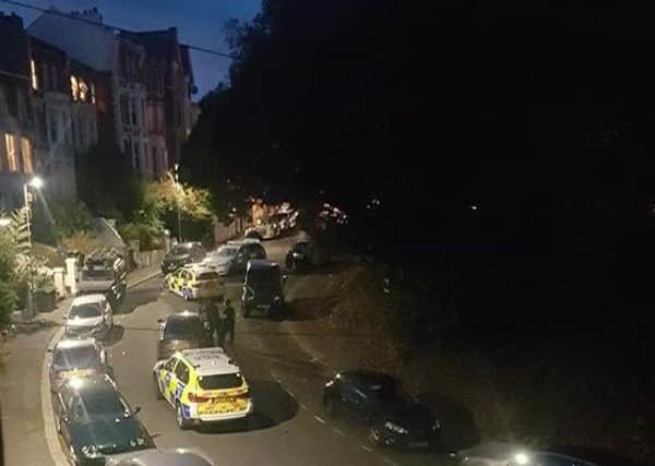Armed police officers were at the scene in Hastings. Picture: George Varu, taken at 5.11pm today