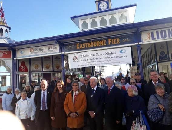 Opening of Eastbourne Pier clock SUS-180511-103354001