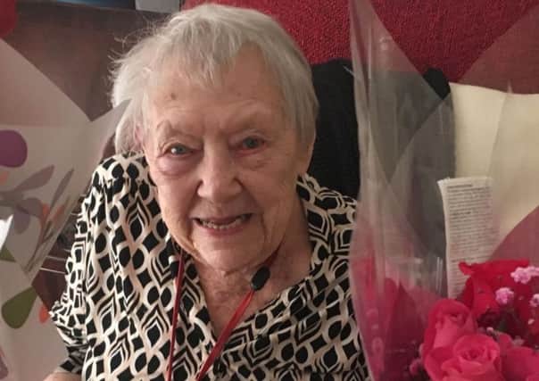 Barford Court resident Kathleen Dilley celebrates her 103rd