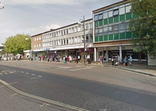 The Broadway in Crawley where the incident took place. Photo by Google