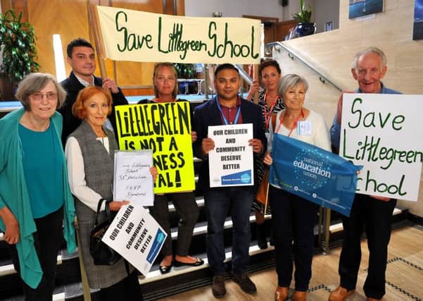 People opposed to the conversion of Littlegreen School to an academy are due to present their petition to WSCC. Pic Steve Robards SR1827315 SUS-181010-171721001