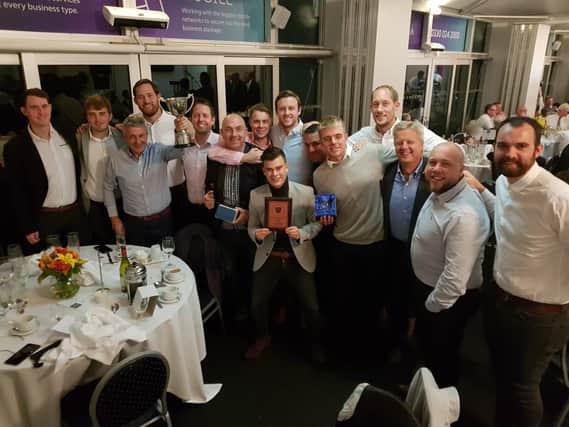 Burgess Hill Cricket Club with their 2018 Division 3 (East) trophy