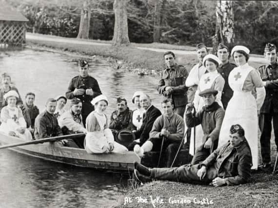 Nurses and soldiers at Gordon Castle. Picture courtesy of Goodwood