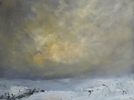 Oona Campbell -Quiet Glow of winter snow, oil on linen, 61 x 76 cm