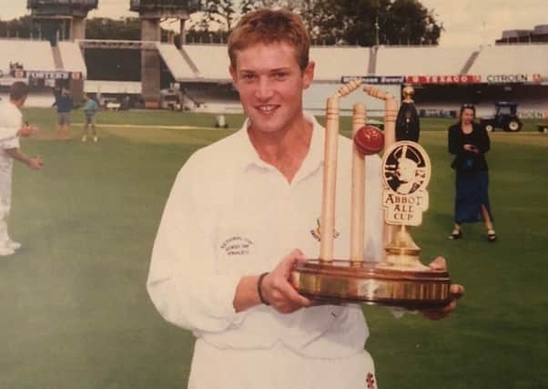 Alex Halliday with the National Cup at Lord's in 1997