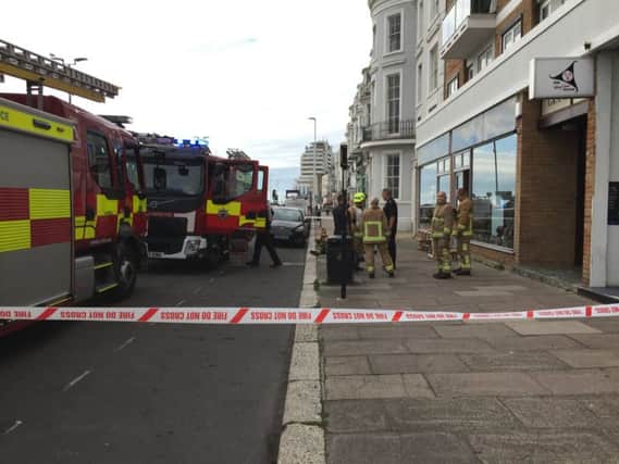 Gas leak in Grand Parade, St Leonards. Picture by Justin Lycett.