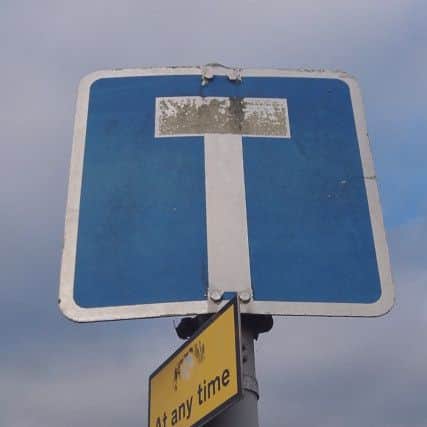 Signs near Thomas a Becket Junior School in need of replacement