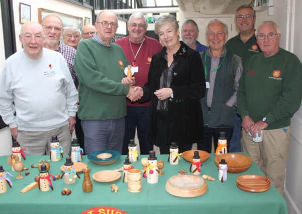 Members of the West Sussex Woodturners have donated a number of items to be sold in aid of St Barnabas House hospice