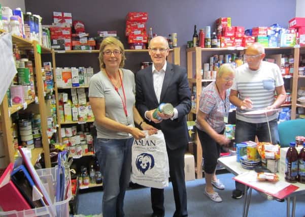 Littlehampton & District Foodbank, pictured in 2015 at a visit by MP Nick Gibb.
