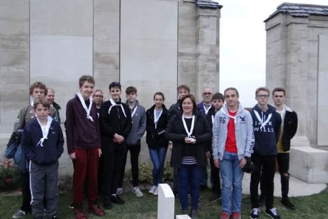 Scouts and Explorer Scouts from Arundel visited key First World War sites, including Passchendaele, the Messines Ridge, Flanders Field Museum, Tyne Cot Cemetery and Thiepval Memorial