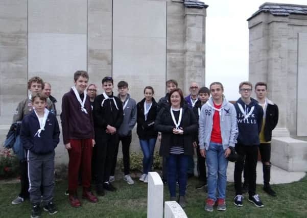 Scouts and Explorer Scouts from Arundel visited key First World War sites, including Passchendaele, the Messines Ridge, Flanders Field Museum, Tyne Cot Cemetery and Thiepval Memorial