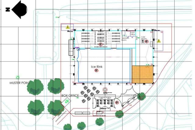 Layout of ice rink proposed for Priory Park
