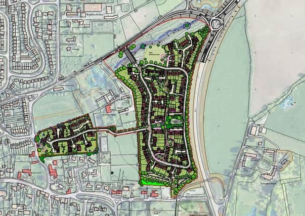 Illustrative masterplan for 175 homes for Angmering south of Water Lane