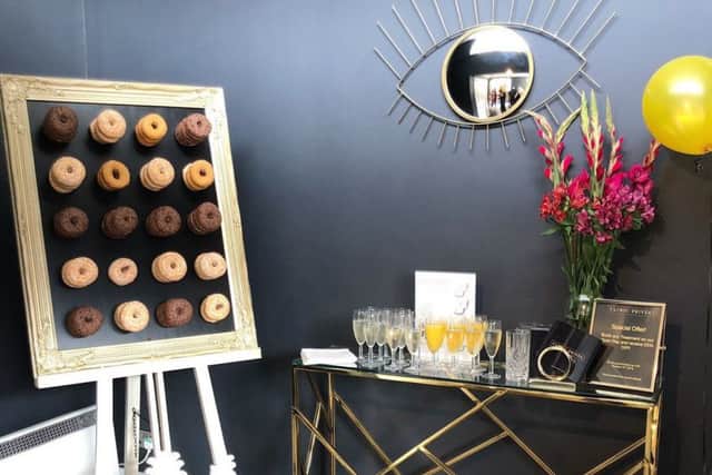 Guests were treated to Champagne and treats at the grand opening