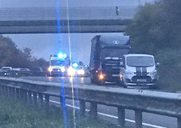 Emergency services closed the A27 after the incident