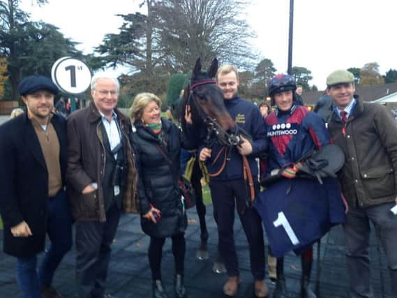 Alrightjack and connections celebrate their Fontwell win