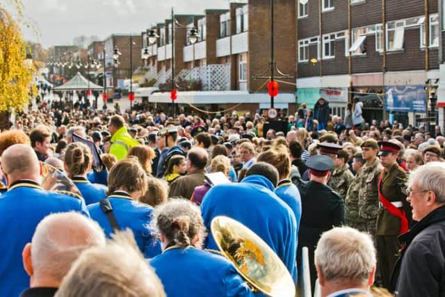 Thousands turned out in Burgess Hill on Remembrance Sunday (November 11). Photo by Eddie Howland