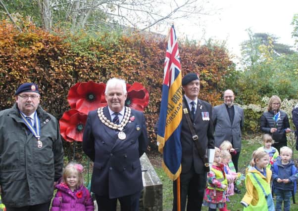 Children from St Mary's Nursery, Horsham, at a  service at St Mary's Remembrance Garden SUS-181211-124533001