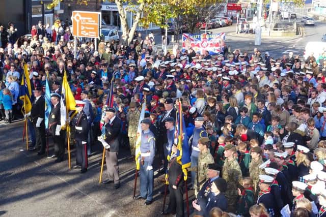 Remembrance Sunday service at Worthing Town Hall. Pic: Eddie Mitchell SUS-181211-140205001